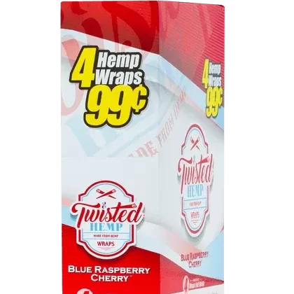 Twisted Hemp Blue Raspberry Wraps
