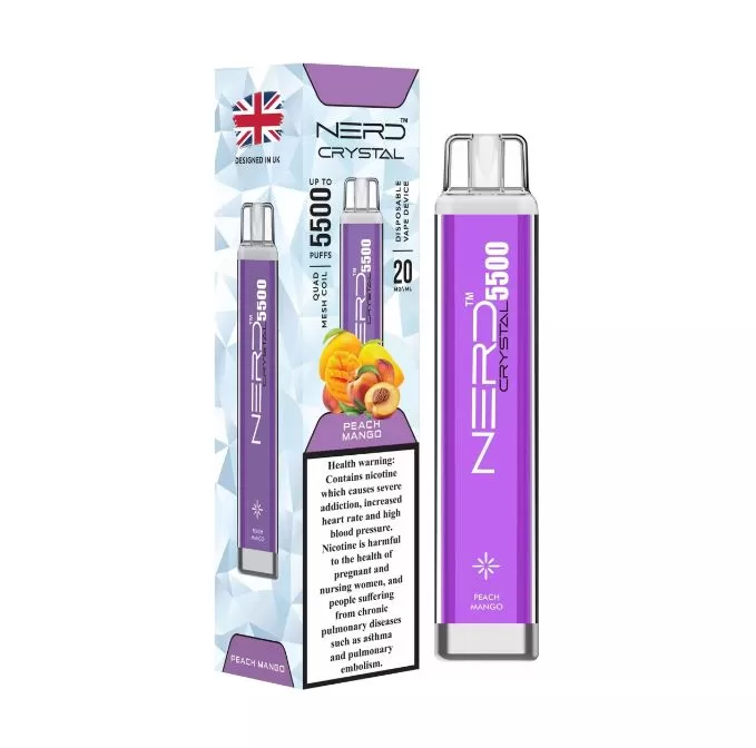 NERD CRYSTAL DISPOSABLE VAPE (5500 Puffs) - Vanilla Tobacco / 20 mg - Image 2