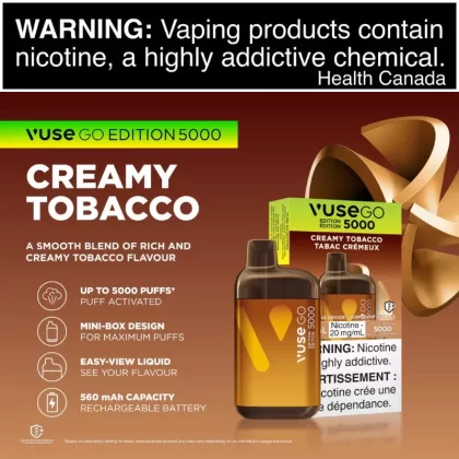 VUSE GO 5000 – CREAMY TOBACCO