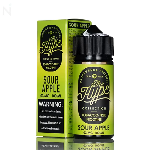 The HYPE by Propaganda E-Liquid - Sour Apple - 100mL - 3mg