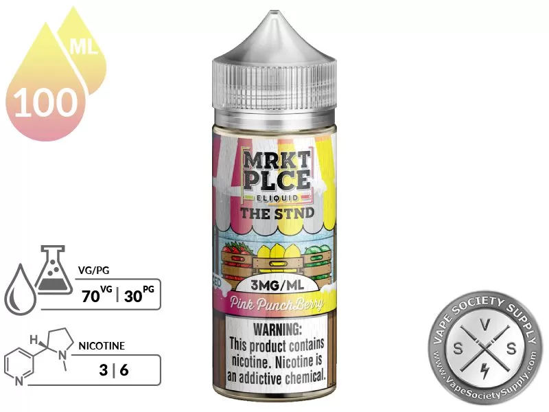 Iced Pink Punchberry THE STND by MRKT PLCE 100ml - Image 2