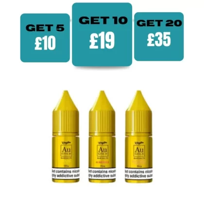 Kingston Au Gold Bar Salts 10ml E-liquids - Lemon Lime / 10mg