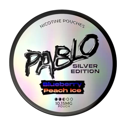 Blueberry Peach Ice Pablo Silver Edition Nicotine Pouches - 10mg - Vape Product