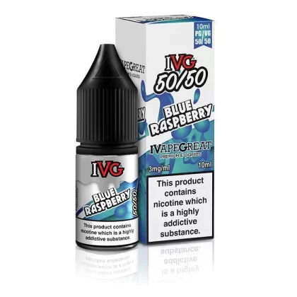 IVG 50/50 Blue Raspberry 10ml Nic Salt Vape Juice - Strength 3mg