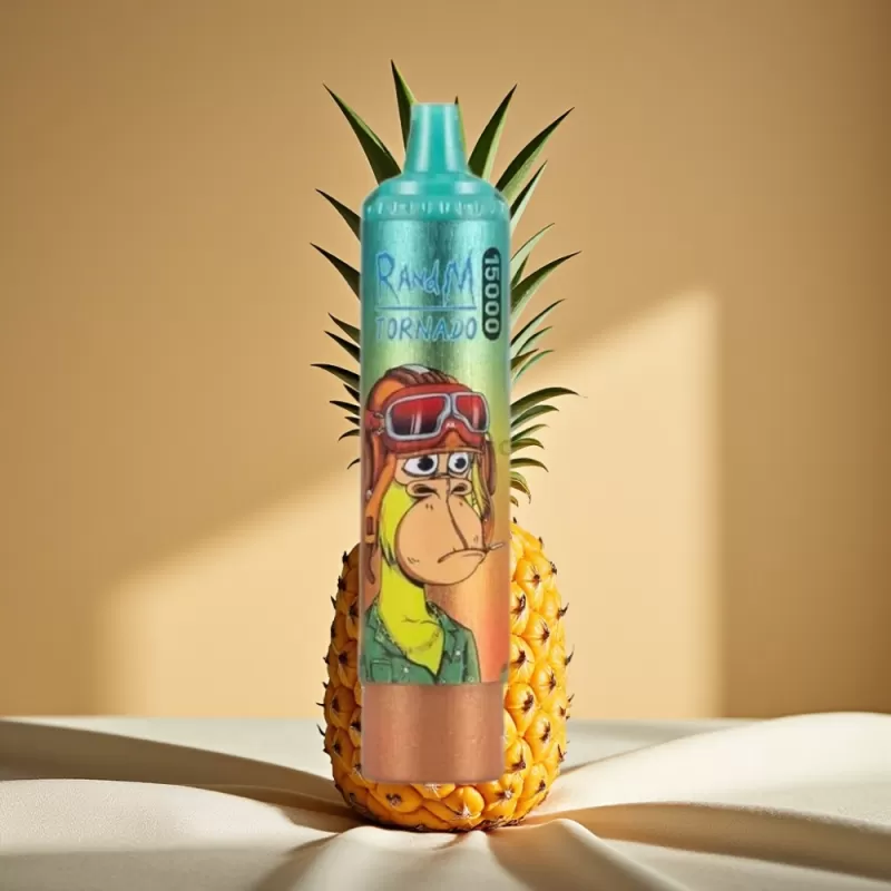 RandM Fumot Tornado 15000 Puffs Mesh LCD Disposable Vape Iced Pineapple