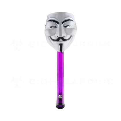 Gas Mask | Guy Fawkes Mask Black & White Steamroller | 12″ – Acrylic – Assorted Colors