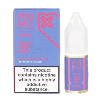 Pod Salt Nexus Grape Berry Burst 10ml Nic Salt Eliquid