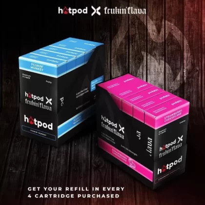 HOTPOD X FCUKIN FLAVA CARTRIDGE (COMPATIBLE WITH NANOSTIX DEVICE) - Berry Coffee, Coffee Hazelnut