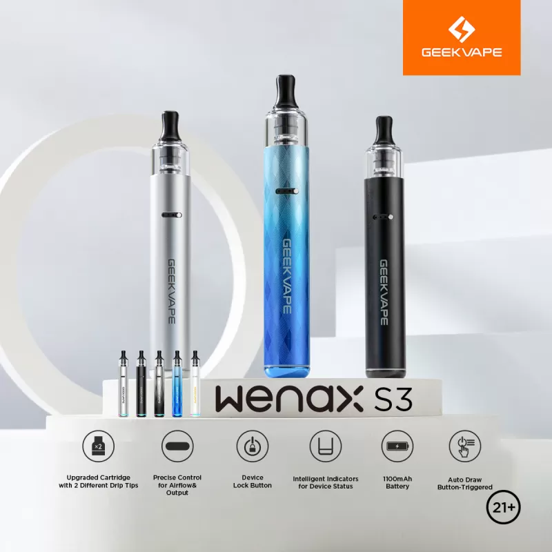 GEEKVAPE Wenax S3 Pod Kit 18W 1100mAh - Classic Black - Image 2