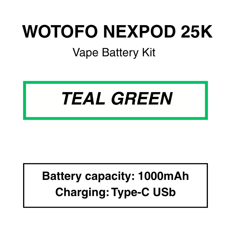 Wotofo Nexpod 25K – Vape Battery Kit – 1000mAh - Image 3