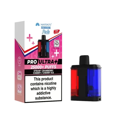 Hayati Pro Ultra Plus 25k Prefilled Pods Straw’ Cranberry Cherry/Cherry Ice - Ecigpremium