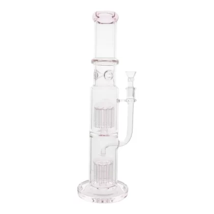 Pink Double Tree Percolator Bong – 16 inches