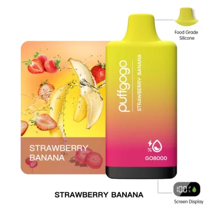 Puffgogo GO8000 Disposable 8000 Puffs - Strawberry Banana