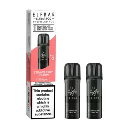 Strawberry Snoow Elfbar 600 Pods - 20mg - Vape Product