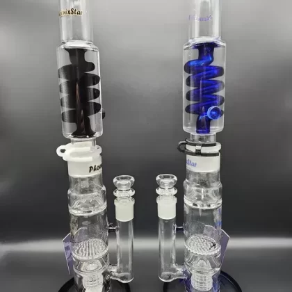 18″ Glycerin Straight Tube w/ Triple Perc