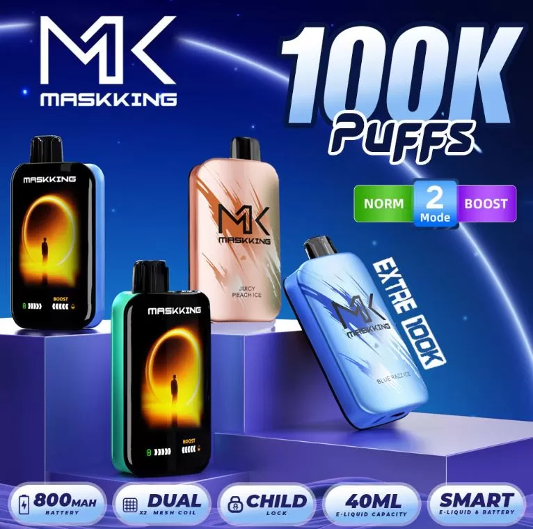 Maskking - Extre 100K Puffs Disposable Rechargeable Vape - 50 mg / Strawberry Watermelon - Image 2