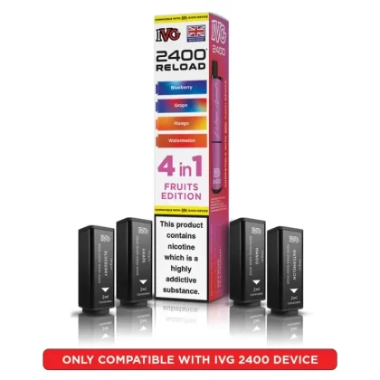 IVG 2400 Reload 4-in-1 Prefilled Vape Pods - Blueberry Edition