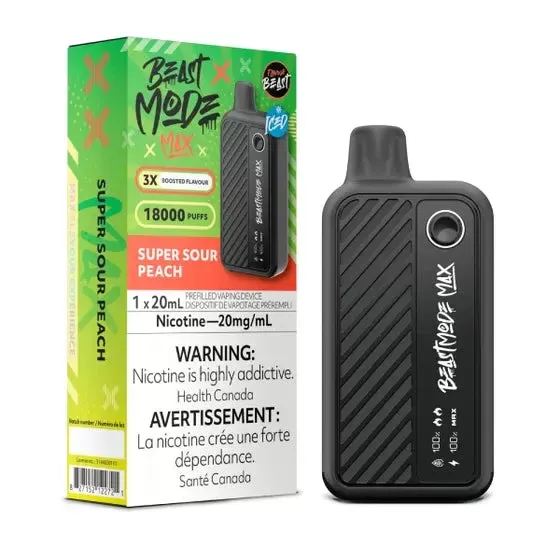 Flavour Beast Beast Mode Max 18K Disposable – 20ML – Super Sour Peach