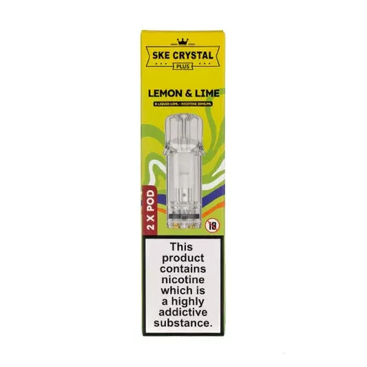 SKE CRYSTAL PLUS PODS LEMON AND LIME Pre-Filled 20mg (10pk)