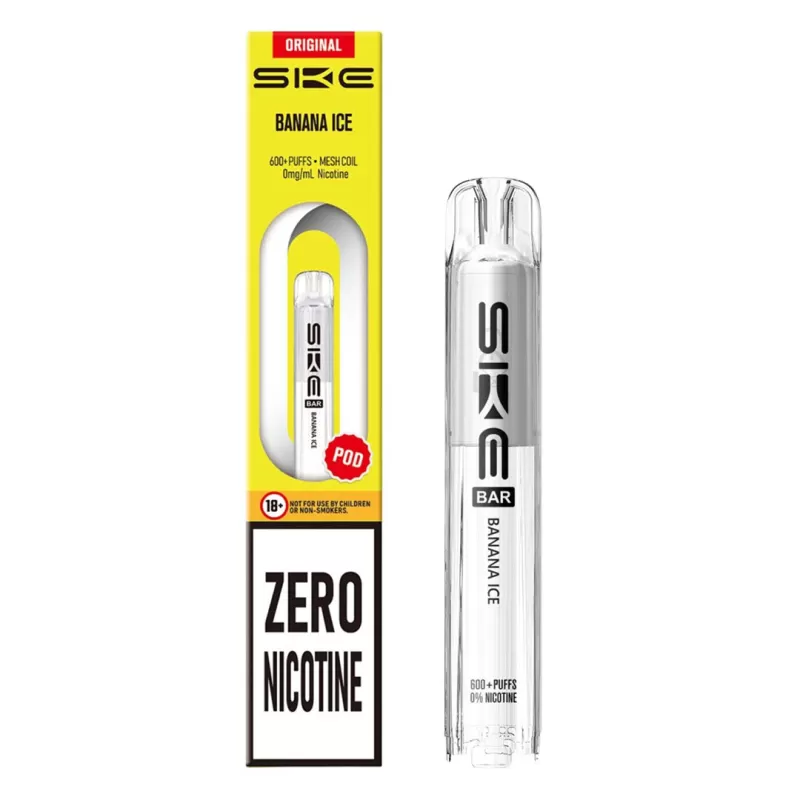 SKE Bar 600 ZERO NICOTINE Prefilled Pod - Banana Ice - Image 2