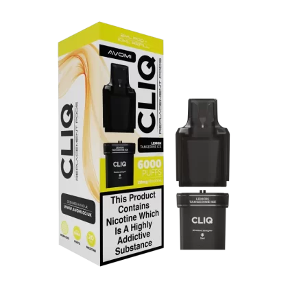 Lemon Tangerine Ice Avomi Cliq 6000 Refill Pack - Vapeshop Co