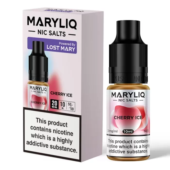 MaryLiq Cherry Ice Nic Salt Vape Juice 10ml 10mg & 20mg (10 pk)