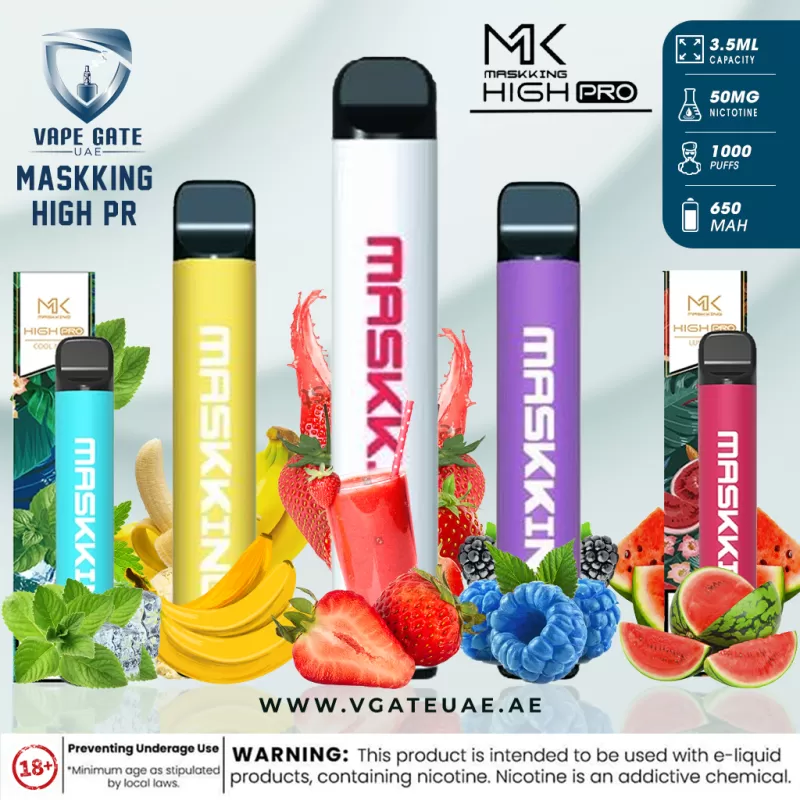 Maskking High PRO (Buy 2 Get 1 FREE) Disposable 1000 Puffs - Banana Ice