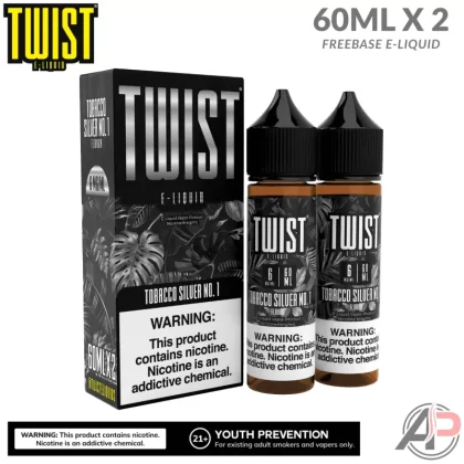 Twist Tobacco Silver No. 1 E-Liquid 120mL - Vape Product, Vape Product