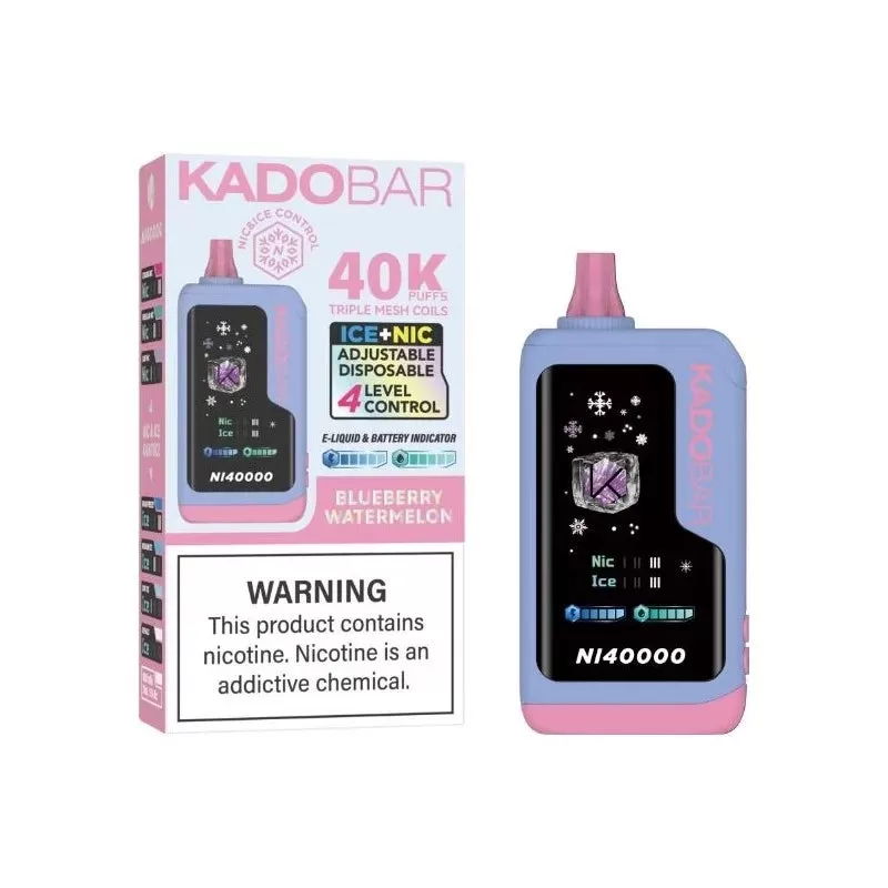 KADOBAR NI40K Nic + Ice Control Disposable Device - 40000 Puffs - Cherry Hard Candy - Image 3