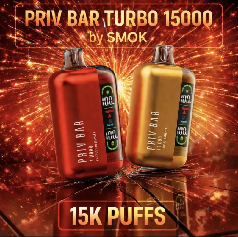 PRIV Bar Turbo 15000 - Blue Razz Watermelon - Vapeciga - Image 2