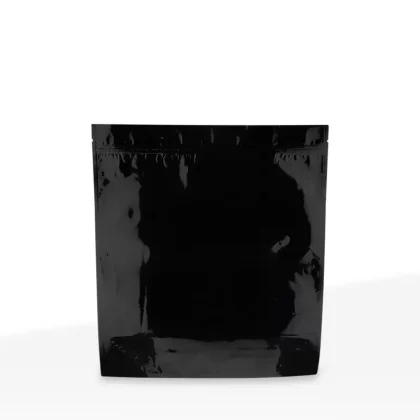 Tamper Evident | Glossy Black Mylar Bags | 15″ x 17″ – 448g – 100 Count