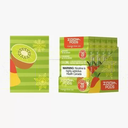 Zoom Pods STLTH Compatible – Mango Kiwi Ice - Nicotine#20 MG (725721)