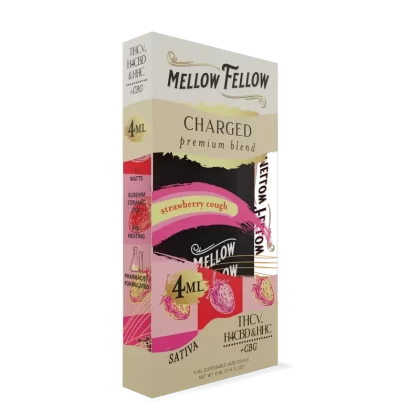 Mellow Fellow Charged Blend 4ML Disposable Vape Strawberry Cough