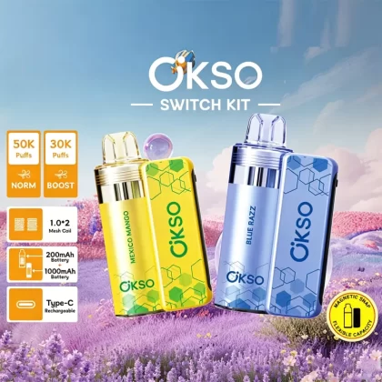 OKSO Switch Kit 50000 – 50K Puffs Dual Mode Replaceable Pod Disposable Vape - Vapeq10