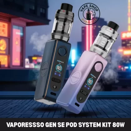 VAPORESSO Gen SE Pod System Kit 80W Vape Kit in Dubai - Artic Silver, Dark Black (E73E1A)