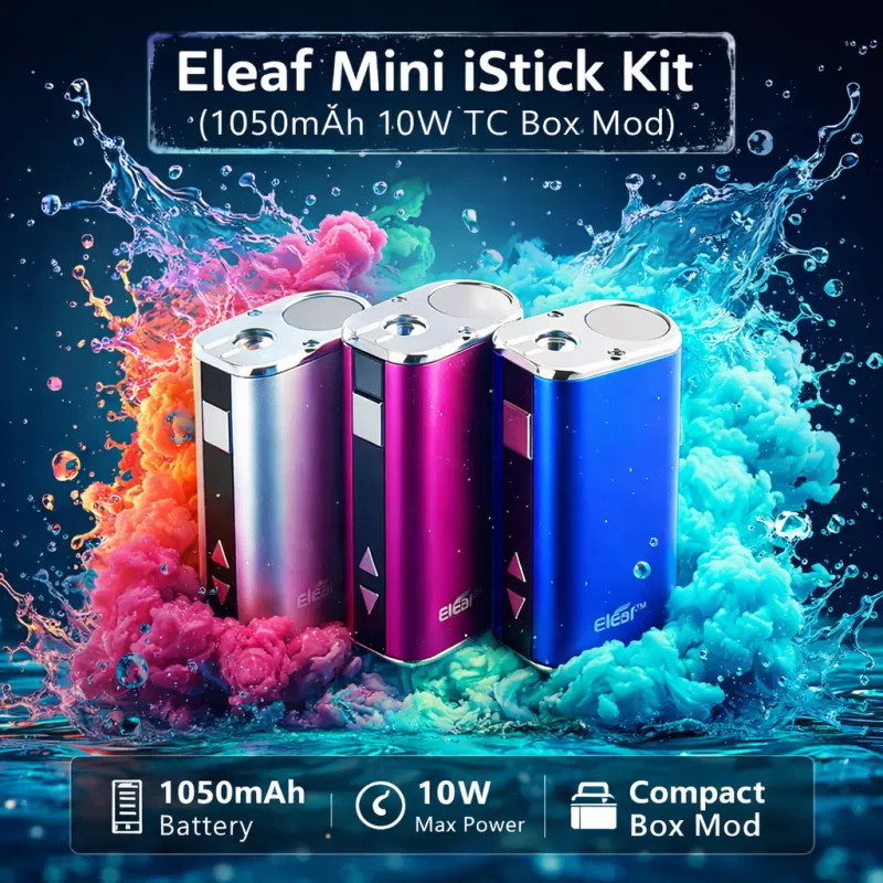 Eleaf Mini iStick Kit (1050mAh 10W TC Box Mod) - Black - Vapeciga - Image 2
