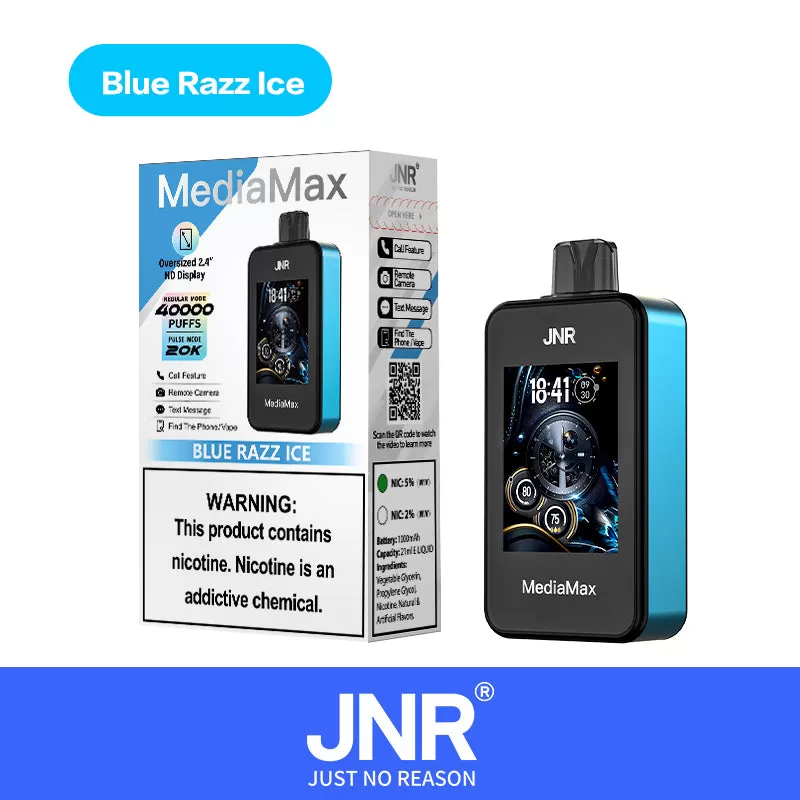 JNR "Media Max" 40K Disposable Device - 40000 Puffs - Sour Apple Ice - Image 2