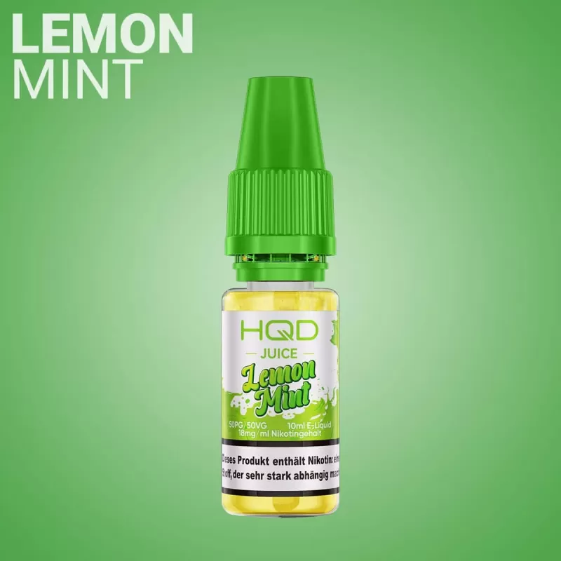 HQD Juice Liquid – Lemon Mint – 18 mg/ml Nikotin - HQD Juice / Minze / Zitrone / 18mg/ml - Image 2