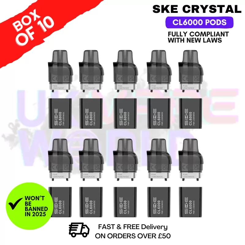 Pink Lemonade SKE Crystal CL6000 Prefilled Pod Box Of 10