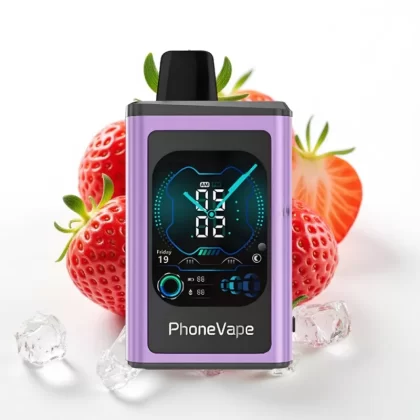 JNR PhoneVape 30000 puffs Recargable con Tipo-C, Turbo, Aire Ajustable, Fresa Hielo - Fumotvapemexico