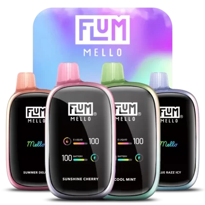 Flum Mello 20,000 Disposable Vape - Blossom, Blue Razz Chilled (8AA0D4)