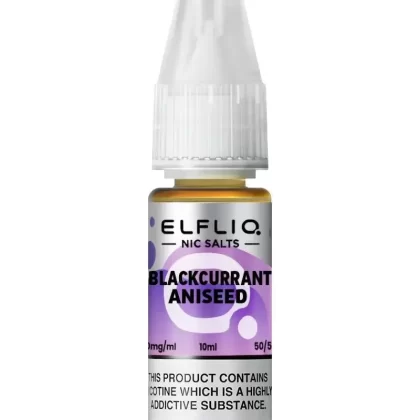 Elf Bar Elfliq Blackcurrant Aniseed Nic Salt Vape Juice - Strength