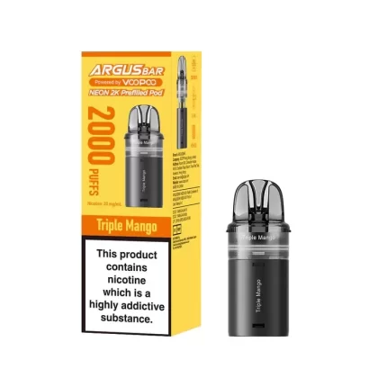 VooPoo Argus Bar Neon 2K Prefilled Pods - Juicy peach