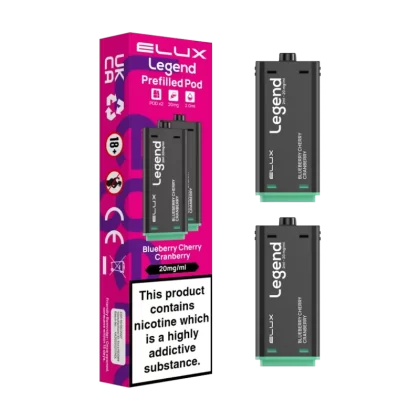 Blueberry Cherry Cranberry Elux Legend 1500 Pods - Vapeshop Co