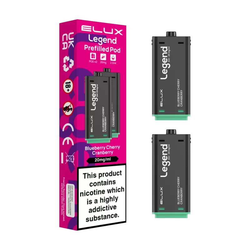 Blueberry Cherry Cranberry Elux Legend 1500 Pods - Vapeshop Co