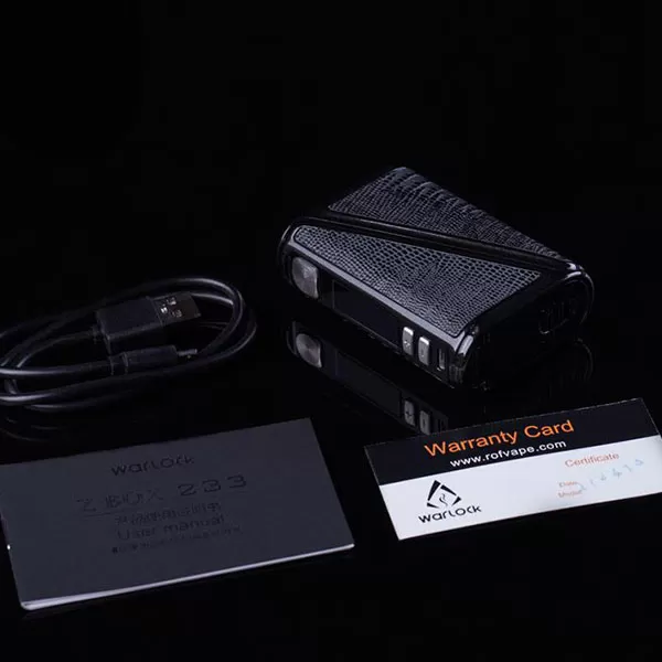 Rofvape Warlock Z-Box 233W TC Mod – Black Lizard - Image 2