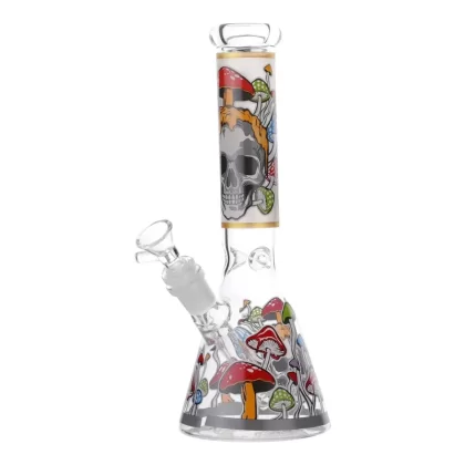GITD Skull Cap Bong – 10in