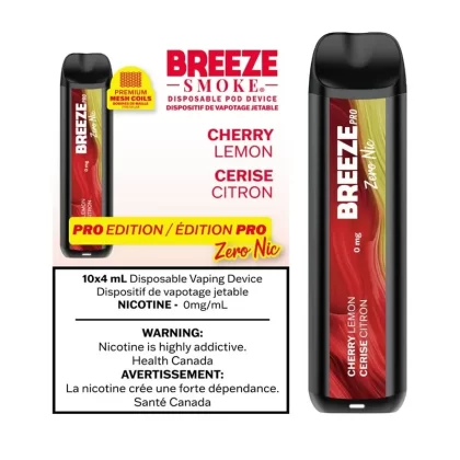 CHERRY LEMON – BREEZE PRO EDITION (4mL) (ZERO NICOTINE)