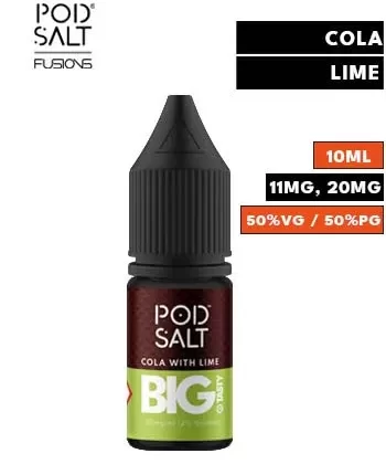 The Big Tasty Cola With Lime Nic Salt E Liquid by Pod Salt Fusions - 20mg