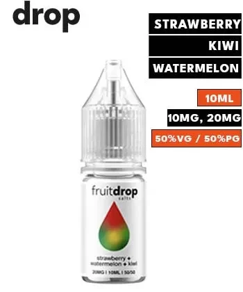 Strawberry + Watermelon + Kiwi Nic Salt Fruit Drop 10ml